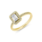 Bague de fiançailles Breuning en émeraude et diamants de laboratoire - 41063310